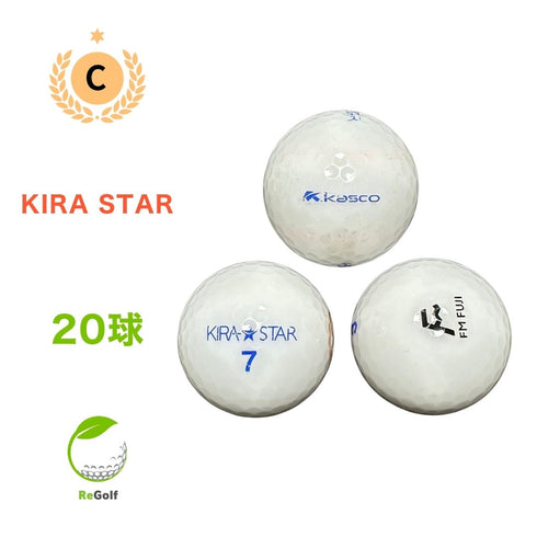【中古】 ロストボール キャスコ KIRA キラ スター ホワイト 20球 Cランク ゴルフボール リゴルフ